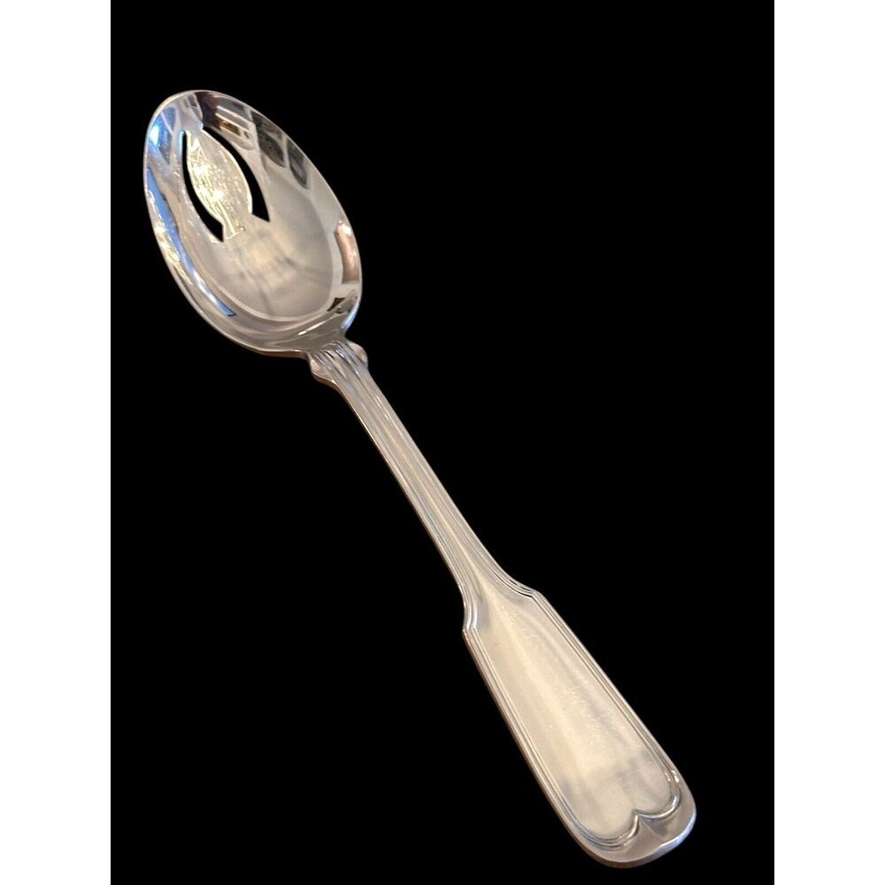 Reed & Barton Fiddle 1979 Silverplate Pierced Serving Spoon Vintage Replacements